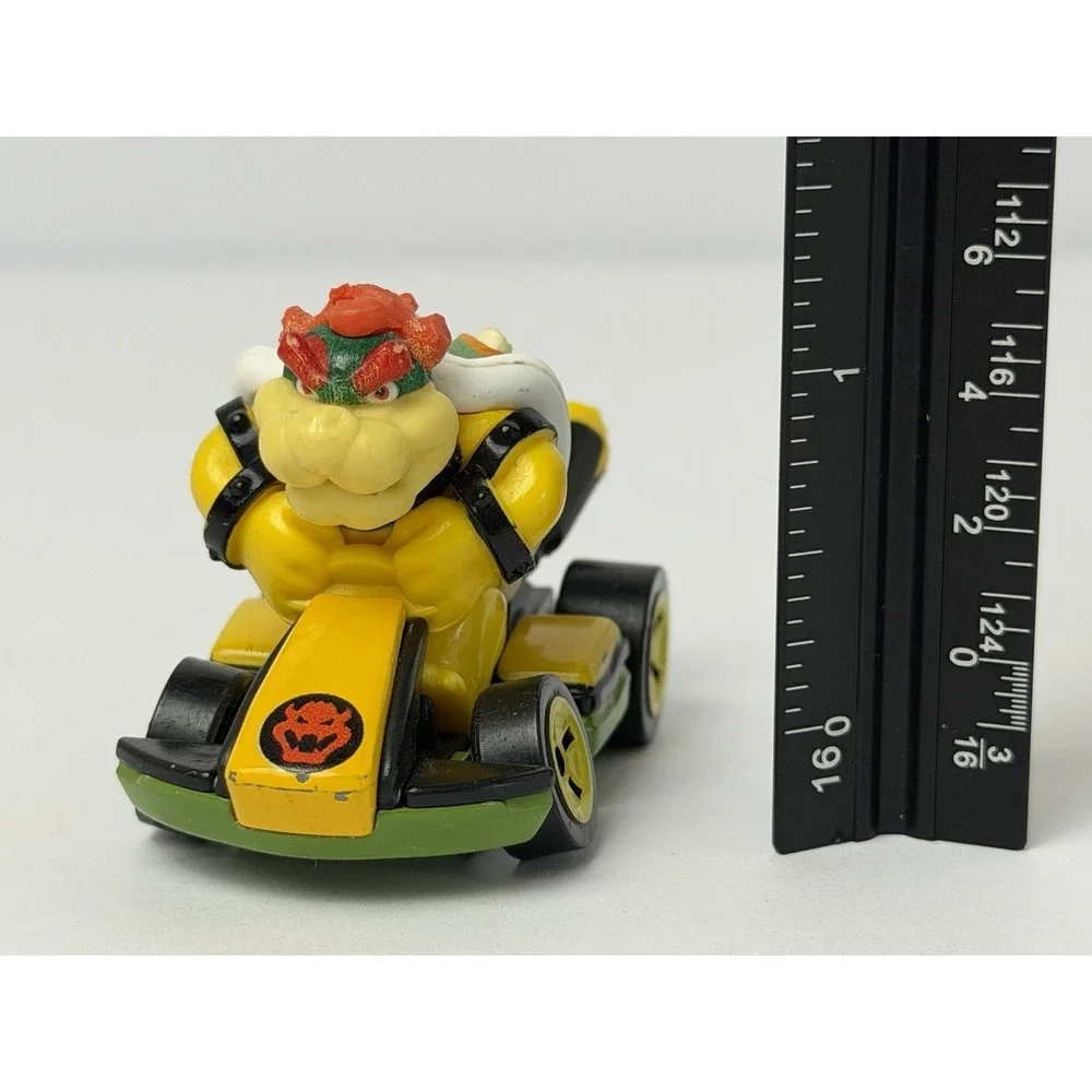 2022 HOT WHEELS MARIO KART STANDARD KART BOWSER YELLOW DIECAST 2 1/4
